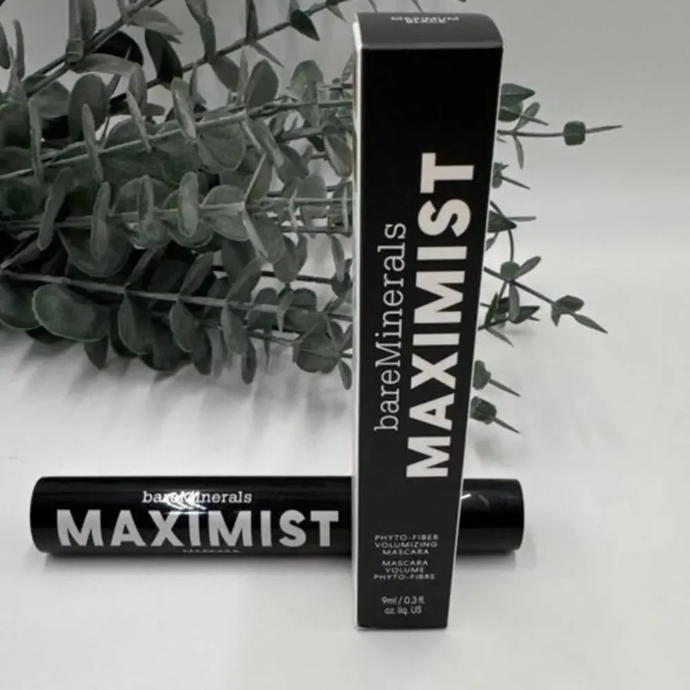 bareMinerals MAXIMIST Mascara Maximum Black Phyto-Fiber Volumizing 0.3 oz NIB